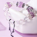 Black crystal chain bracelet in a court style