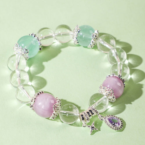 Court-style purple teardrop crystal bracelet