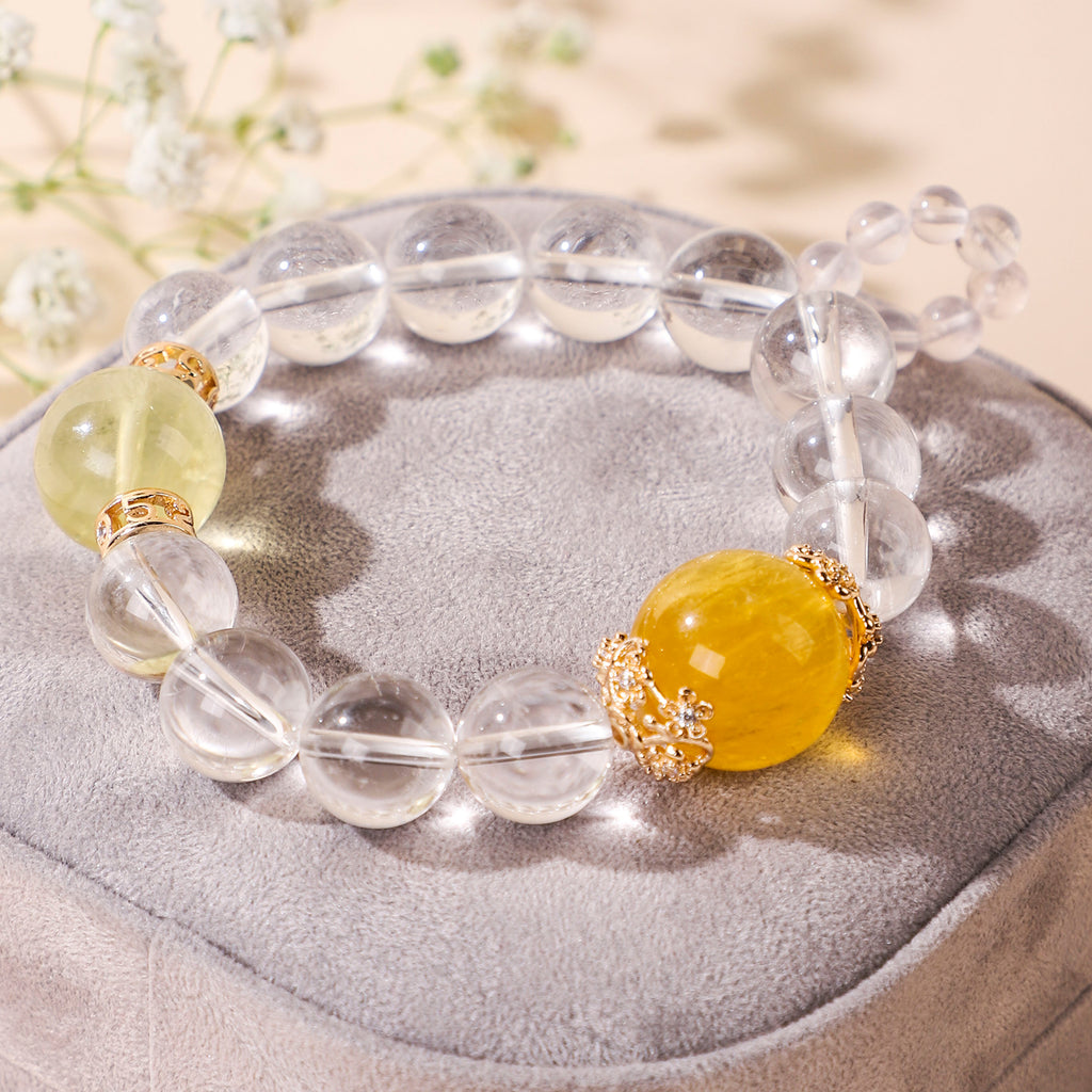 Palace-style bracelet with irregularly shaped crystals