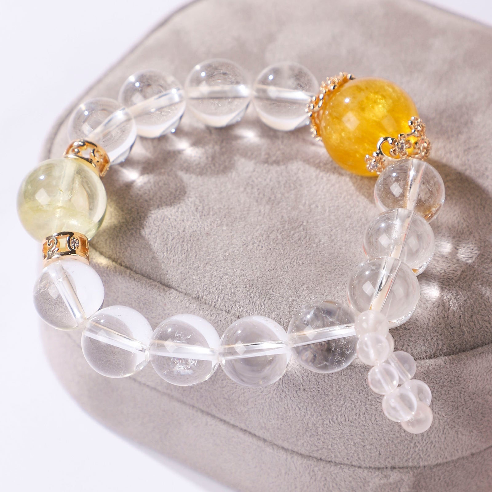 Palace-style bracelet with irregularly shaped crystals